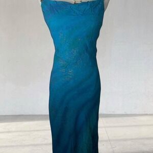 Y2K ocean blue maxi dress